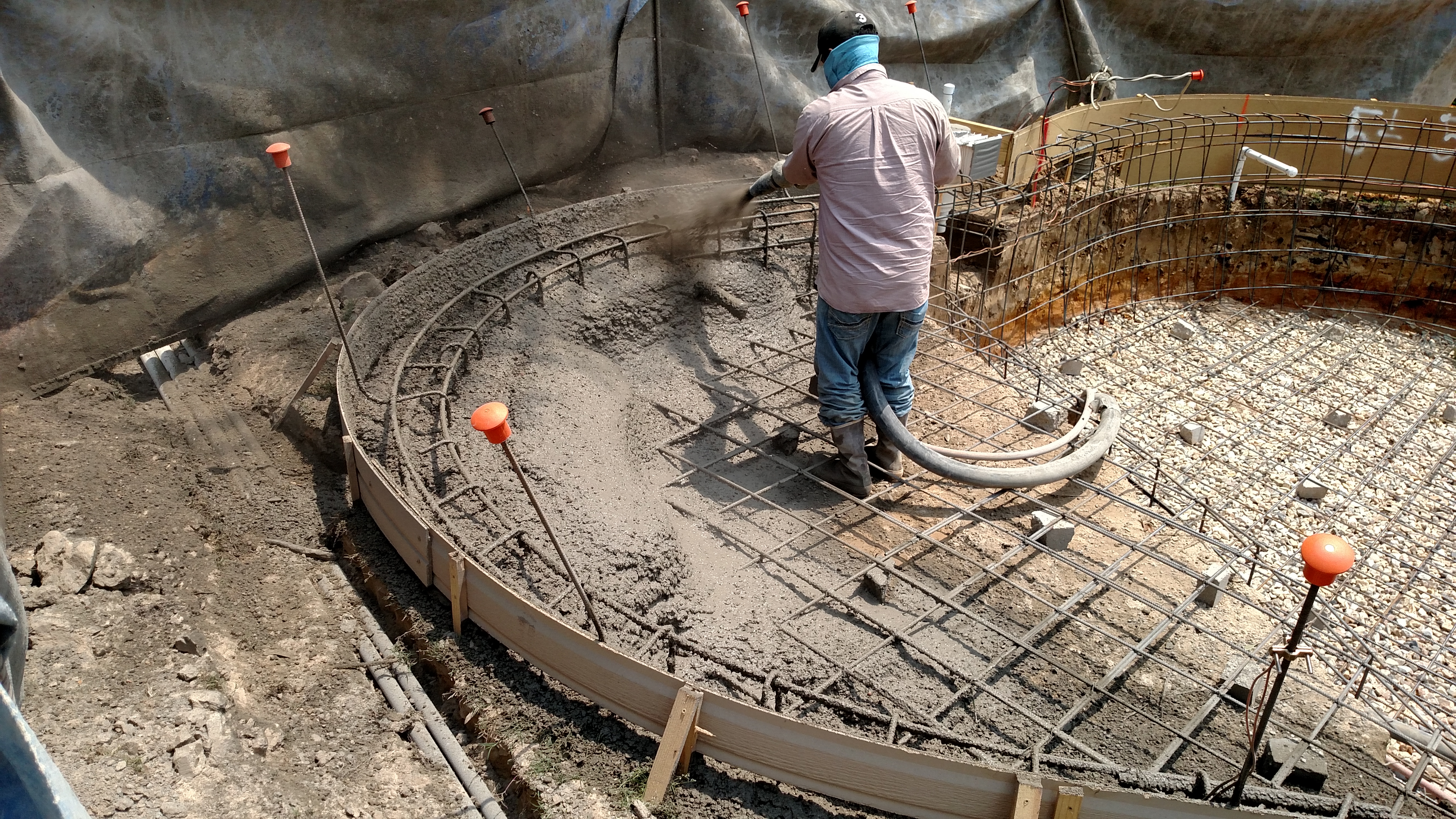 installation of shotcrete